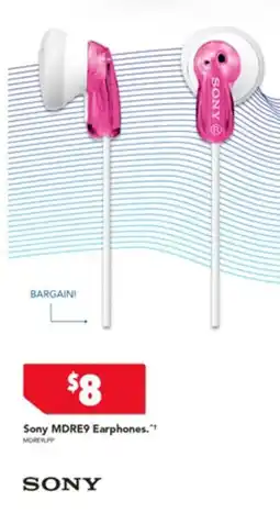 Harvey Norman Sony MDRE9 Earphones offer