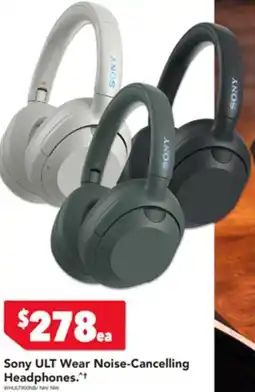 Harvey Norman Sony ULT Wear Noise-Cancelling Headphones offer