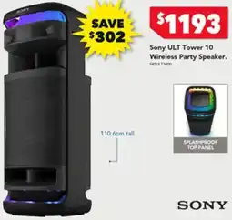 Harvey Norman Sony ULT Tower 10 Wireless Party Speaker offer