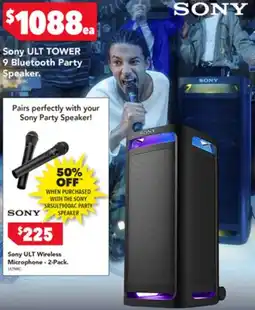 Harvey Norman Sony ULT TOWER 9 Bluetooth Party Speaker offer