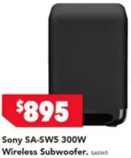 Harvey Norman Sony SA-SW5 300W Wireless Subwoofer offer