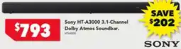 Harvey Norman Sony HT-A3000 3.1-Channel Dolby Atmos Soundbar offer