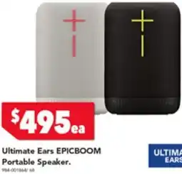Harvey Norman Ultimate Ears EPICBOOM Portable Speaker offer