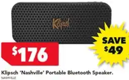 Harvey Norman Klipsch 'Nashville' Portable Bluetooth Speaker offer