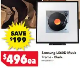 Harvey Norman Samsung LS60D Music Frame - Black offer