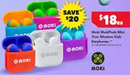 Harvey Norman Moki MokiPods Mini True Wireless Kids Earphones offer
