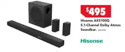 Harvey Norman Hisense AX5100Q 5.1-Channel Dolby Atmos Soundbar offer
