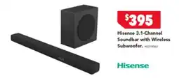 Harvey Norman Hisense 3.1-Channel Soundbar with Wireless offer