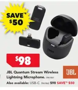 Harvey Norman JBL Quantum Stream Wireless JBL JBL Lightning Microphone offer