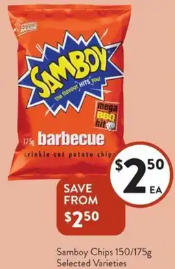 Foodworks Samboy Chips offer