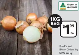 Foodworks Pre-Packed Brown Onions offer