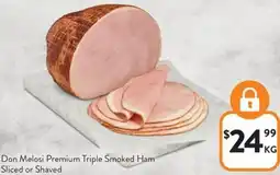 Foodworks Don Melosi Premium Triple Smoked Ham Sliced or Shaved offer