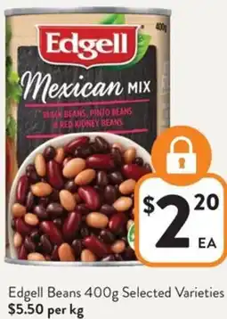 Foodworks Edgell Beans offer