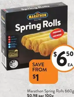 Foodworks Marathon Spring Rolls offer