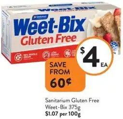 Foodworks Sanitarium Gluten Free Weet-Bix offer