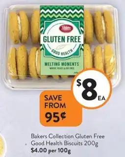 Foodworks Bakers Collection Gluten Free Good Health Biscuits offer