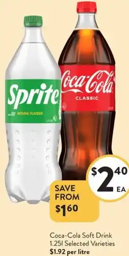 Foodworks Coca-Cola Soft Drink offer