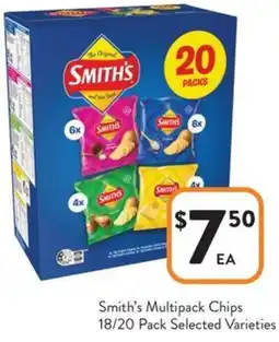 Foodworks Smith's Multipack Chips offer