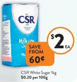 Foodworks CSR White Sugar offer