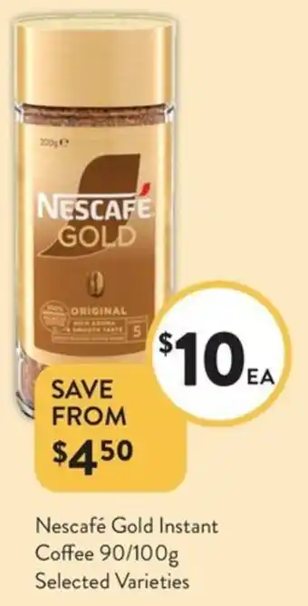 Foodworks Nescafé Gold Instant Coffee offer