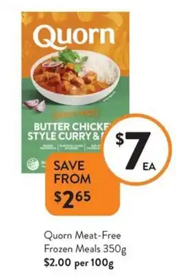 Foodworks Quorn Meat-Free Frozen Meals offer