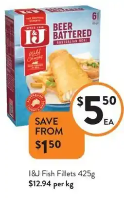 Foodworks 1&J Fish Fillets offer