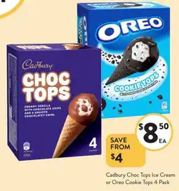 Foodworks Cadbury Choc Tops Ice Cream or Oreo Cookie Tops offer