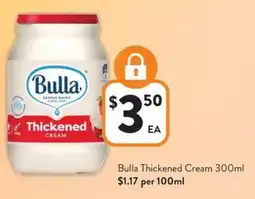 Foodworks Bulla Thickened Cream offer