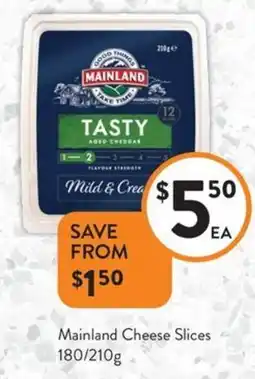 Foodworks Mainland Cheese Slices offer