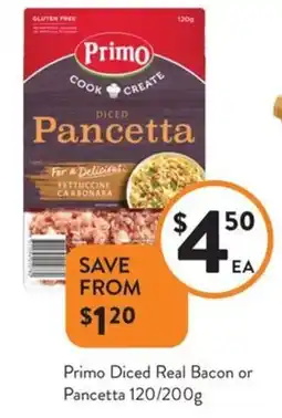 Foodworks Primo Diced Real Bacon or Pancetta offer