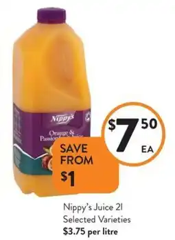 Foodworks Nippy's Juice offer