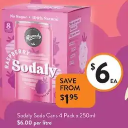 Foodworks Sodaly Soda Cans offer
