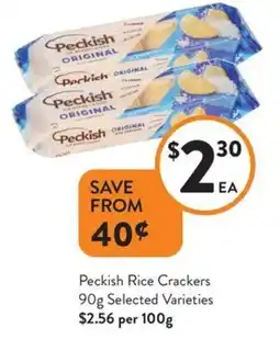 Foodworks Peckish Rice Crackers offer