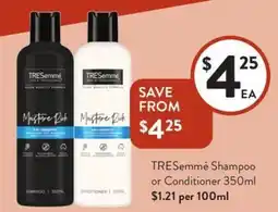 Foodworks TRESemmé Shampoo or Conditioner offer