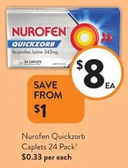 Foodworks Nurofen Quickzorb Caplets offer