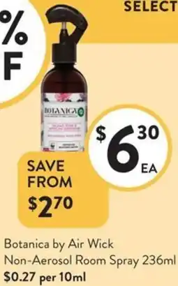 Foodworks Botanica by Air Wick Non-Aerosol Room Spray offer