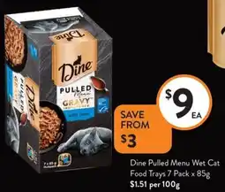 Foodworks Dine Pulled Menu Wet Cat Food Trays offer