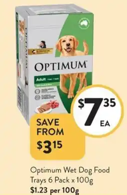 Foodworks Optimum Wet Dog Food Trays offer