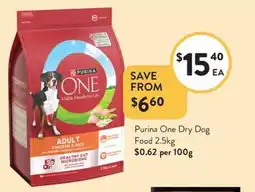 Foodworks Purina One Dry Dog Food offer