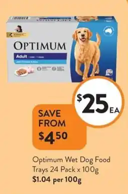 Foodworks Optimum Wet Dog Food Trays offer