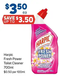Foodland Harpic Fresh Power Toilet Cleaner offer