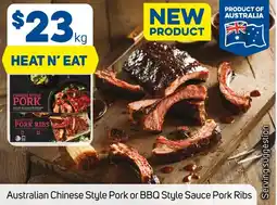Foodland Australian Chinese Style Pork or BBQ Style Sauce Pork Ribs offer
