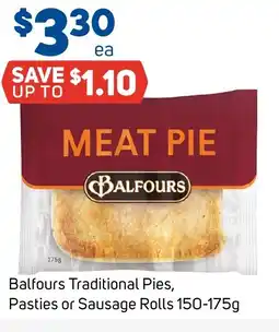 Foodland Balfours Traditional Pies, Pasties or Sausage Rolls offer