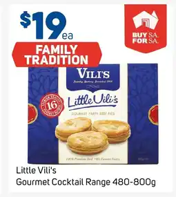 Foodland Little Vili's Gourmet Cocktail Range offer