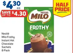 Foodland Milo Frothy Instant Hot Chocolate Sachets offer