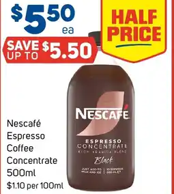 Foodland Nescafé Espresso Coffee Concentrate offer
