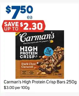 Foodland Carman's High Protein Crisp Bars offer