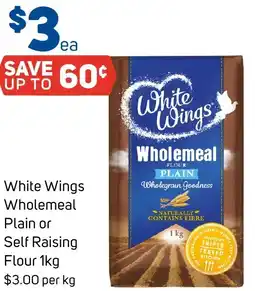 Foodland White Wings Wholemeal Plain or Self Raising Flour offer