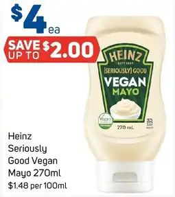 Foodland Heinz Seriously Good Vegan Mayo offer