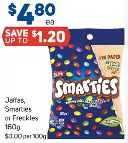 Foodland Jaffas, Smarties or Freckles offer